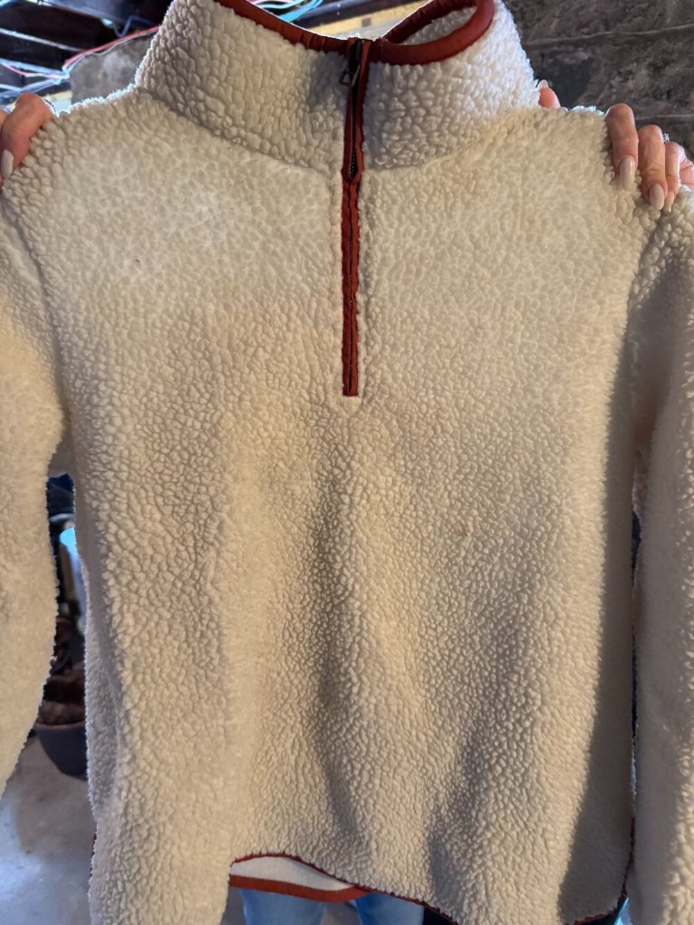 L.L. Bean Teddy Quarter Zip Size L